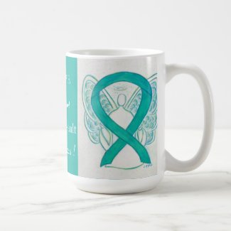 Sexual Assault Awareness Ribbon Angel Custom Mug