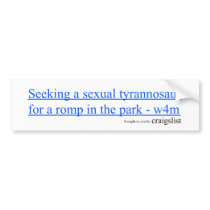 Sexual Tyrannosaur Bumpersticker