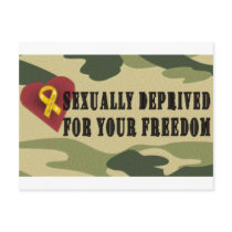 Sexually Deprived for Your Freedom Postcard