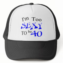 Sexy 40 (blue) mesh hats