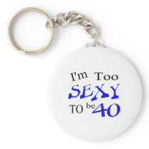 Sexy 40 (blue) key chain