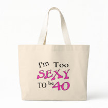 Sexy 40 (pink) canvas bag