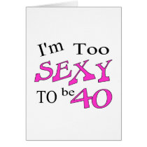 Sexy 40 (pink) cards