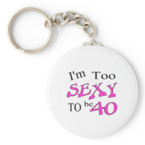 Sexy 40 (pink) keychains