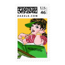 Sexy Accountant Postage Stamps