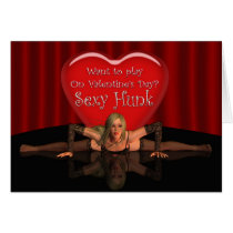 Sexy Adult Female Dancing Valentine's Day Card