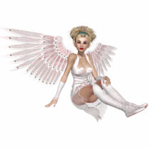 Sexy Angel in White Photo Sculpture photo sculptures