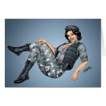 Sexy Army Military Pinup Girl in Camo #4 by Al Rio Card