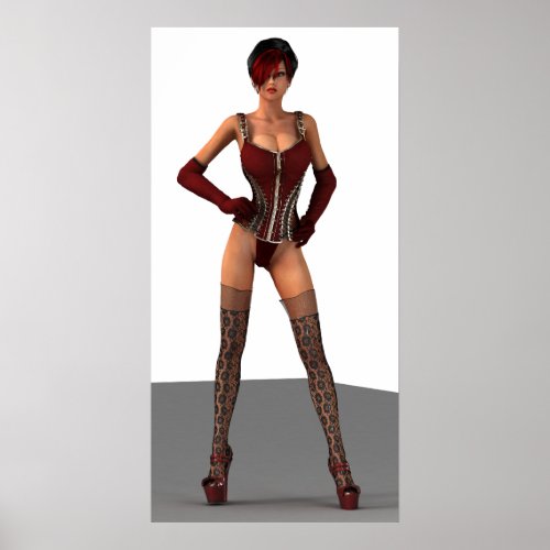 Sexy Art - Sexy Girls - Hot Girls - Virtual Girls print