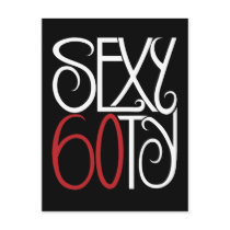 Sexy at 60 white Postcard