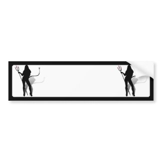 Sexy Bad Girl Silhouette bumpersticker