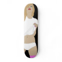 sexy beach babe skateboards