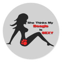 Sexy Beagle Dog Stickers