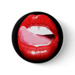 Sexy Big Red Lips Pinback Button