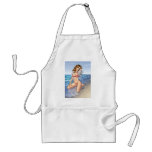 Sexy Bikini Beach Pinup Girl Art by Al Rio Apron