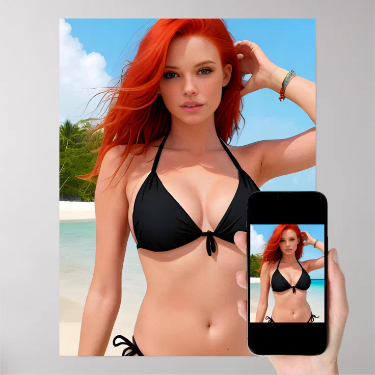 Sexy Black Bikini Poster Zazzle