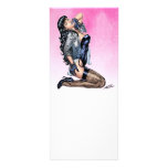 Sexy Black Lingerie Pin-up Girl Art by Al Rio Personalized Rack Card