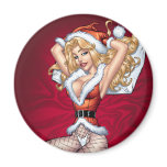 Sexy Blond Christmas Pin-up Customizable by Al Rio magnets