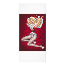 Sexy Blond Christmas Pin-up Customizable by Al Rio rack cards