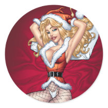 Sexy Blond Christmas Pin-up Customizable by Al Rio stickers