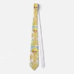 Sexy blond girl pattern tie