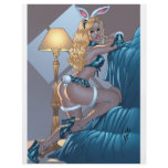Sexy Blond Lingerie Bunny Pinup Girl by Al Rio flyers