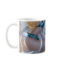 Sexy Blond Lingerie Bunny Pinup Girl by Al Rio Mugs