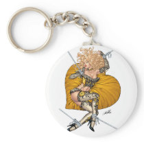 Sexy Blond Lingerie Girl in Bondage by Al Rio Key Chains