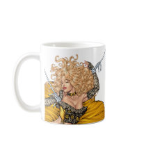 Sexy Blond Lingerie Girl in Bondage by Al Rio Coffee Mug