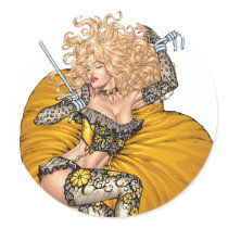 Sexy Blond Lingerie Girl in Bondage by Al Rio stickers by AlRioArt Sexy Blond Lingerie Girl in Bondage by Al Rio stickers
