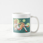 Sexy Blond Nurse, pulling up stockings by Al Rio Coffee Mug