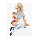 Sexy Blond School Girl Pin-up by Al Rio postcards