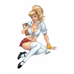 Sexy Blond School Girl Pin-up by Al Rio Shirt