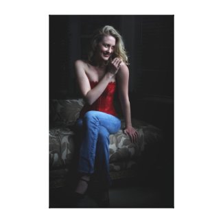 Sexy Blond Sitting Gallery Wrap Canvas