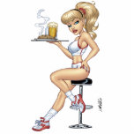 Sexy Blond Waitress ORNAMENT by Al Rio Photo Cutout