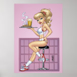Sexy Blond Waitress POSTER Pinup by Al Rio posters