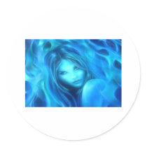 sexy blue fire girl stickers by jayboo0118 sexy blue fire girl stickers