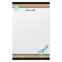 Sexy Blue Heels and Leopard Stationery