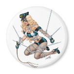 Sexy Bondage Blond with Whip by Al Rio magnets