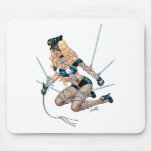Sexy Bondage Blond with Whip by Al Rio Mouse Pad