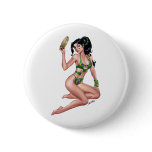Sexy Brazilian Bikini Girl Pinup by Al Rio buttons