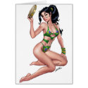 Sexy Brazilian Bikini Girl Pinup by Al Rio cards by AlRioArt Sexy Brazilian Bikini Girl Pinup by Al Rio cards