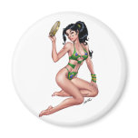 Sexy Brazilian Bikini Girl Pinup by Al Rio Magnet