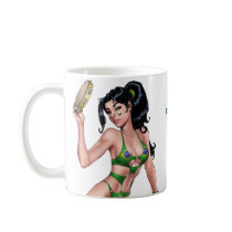 Sexy Brazilian Bikini Girl Pinup by Al Rio Coffee Mug