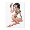 Sexy Brazilian Bikini Girl Pinup by Al Rio postcards