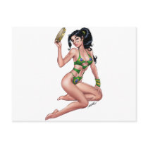 Sexy Brazilian Bikini Girl Pinup by Al Rio postcards by AlRioArt Sexy Brazilian Bikini Girl Pinup by Al Rio postcards