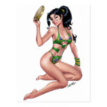 Sexy Brazilian Bikini Girl Pinup by Al Rio Post Cards