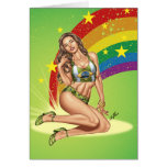Sexy Brazilian Girl wearing the Brazil Flag Cards