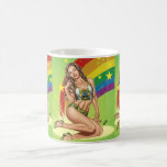 Sexy Brazilian Girl wearing the Brazil Flag Coffee Mug
