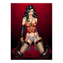 Sexy Brunette in Lingerie Poster by Al Rio posters